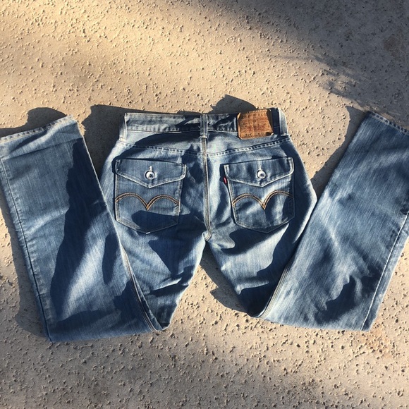Levi’s Strauss Original Riveted Slim Straight Mens Jeans! Almost Like New!! 30W - Picture 6 of 9
